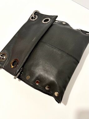 Hammitt Large Black Montana Reversible Bag With Gunmetal Hardware w/Strap